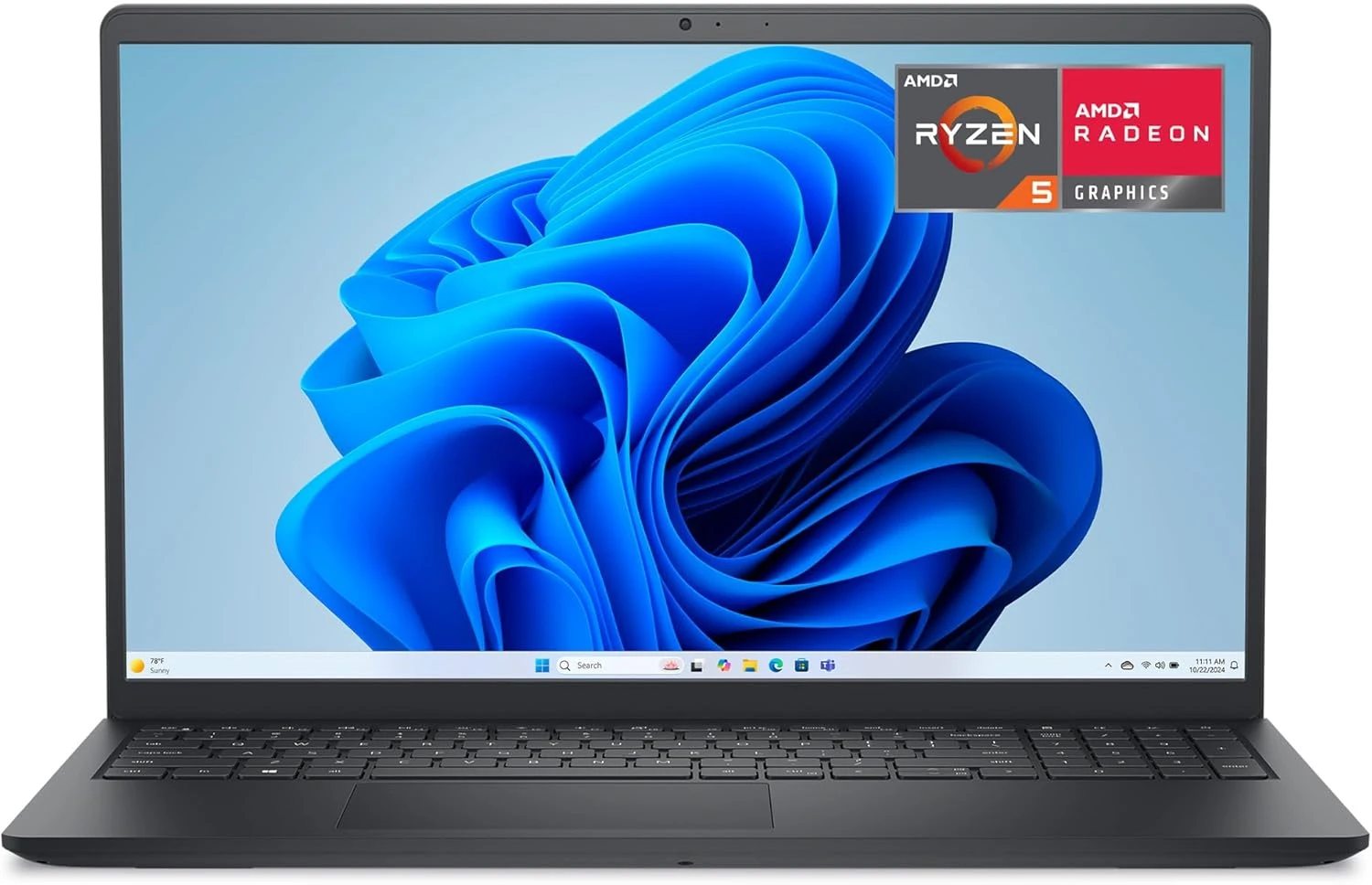 Dell 15.6 Laptop, AMD Ryzen 5 7520U with Radeon 610M, Windows 11 Home