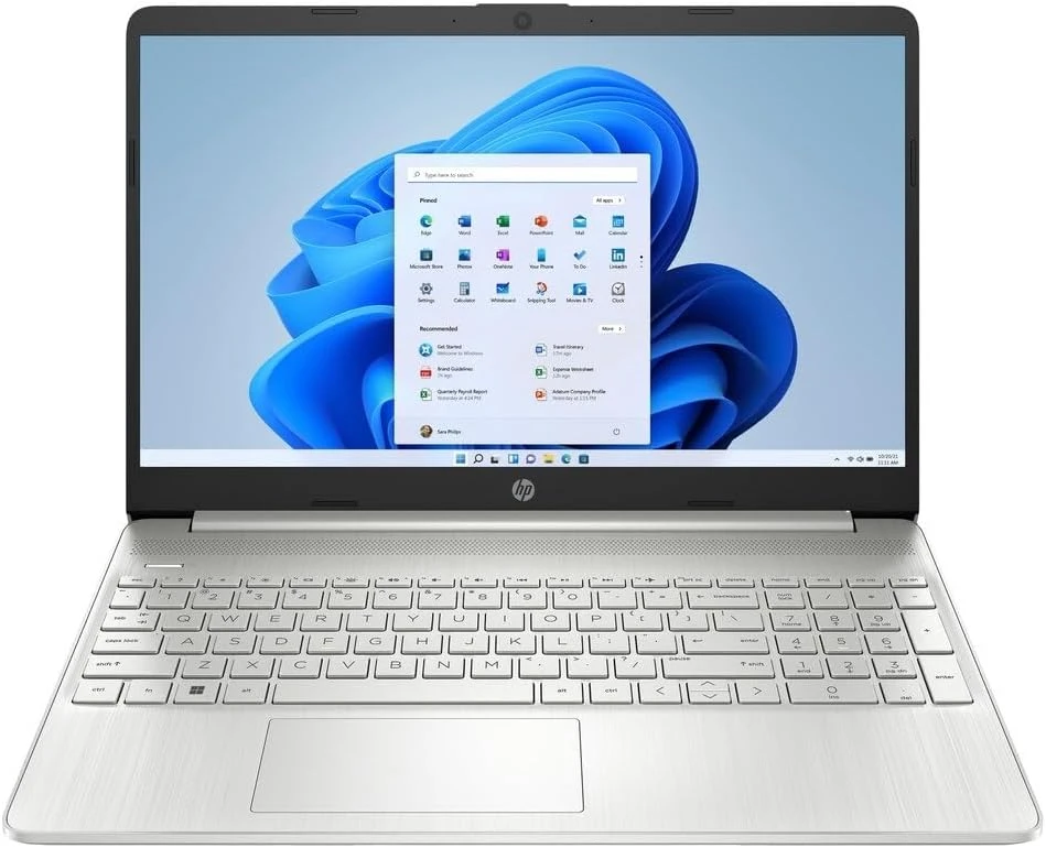 HP 15 Laptop in Silver Intel i3 8GB 256GB SSD 15.6in FHD W11 (DYS-Renewed)