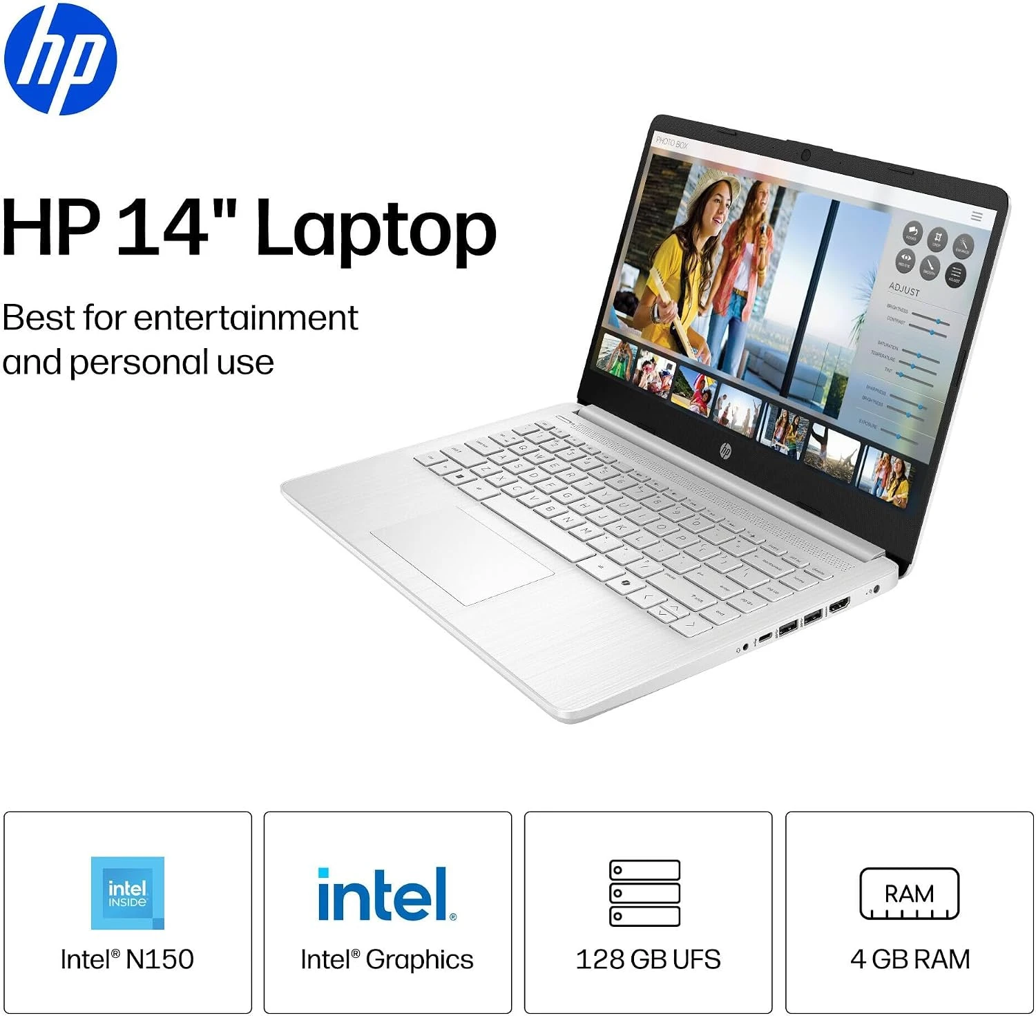 HP Laptop 2026 Business Students, Copilot AI+MS 365, 128GB UFS, Intel CPU