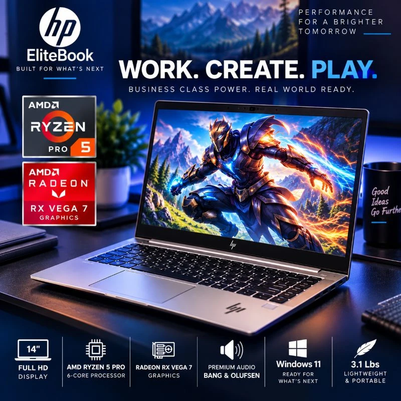 HP EliteBook 845 G8 AMD Ryzen 5 Windows 11 Pro 14" Laptop
