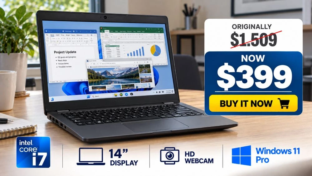 Dell Latitude 5490 i7 Windows 11 Pro 14" Business Laptop Webcam