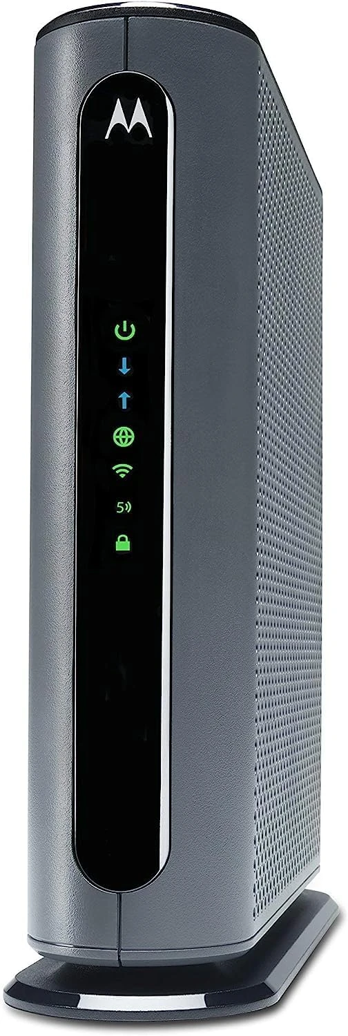 Motorola MG7700 DOCSIS 3.0 Modem with Gig WiFi Router, Black and silver, Renewed