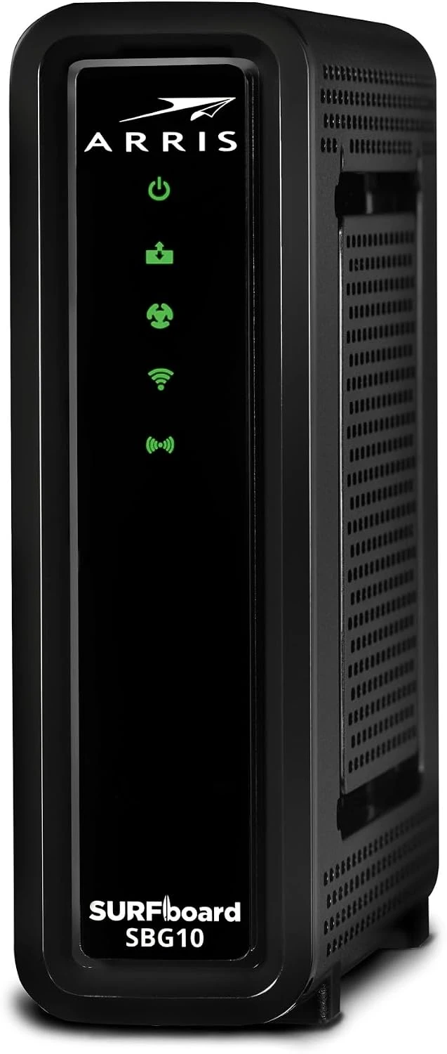 ARRIS (SBG10-RB) - Modem Router Combo - DOCSIS 3.0 16 x 4 Gigabit &amp; AC1600 WiFi, [Check with your provider for compatibility]400 Mbps Max Internet Speeds - Renewed