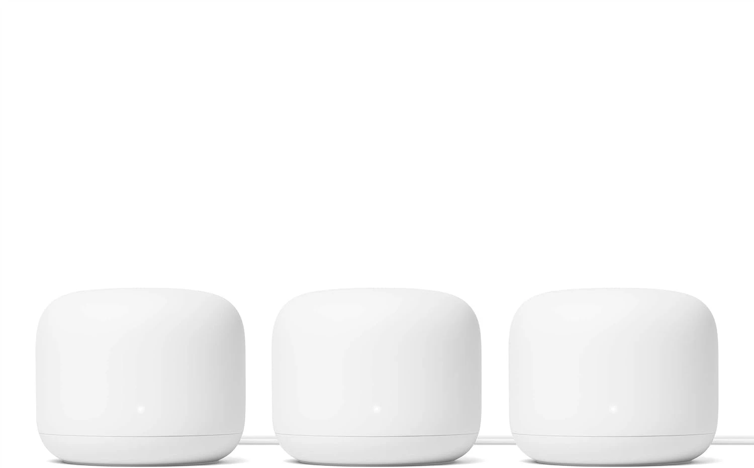 Google Nest WiFi Router 3 Pack AC2200 Mesh Wi-Fi Routers White Renewed